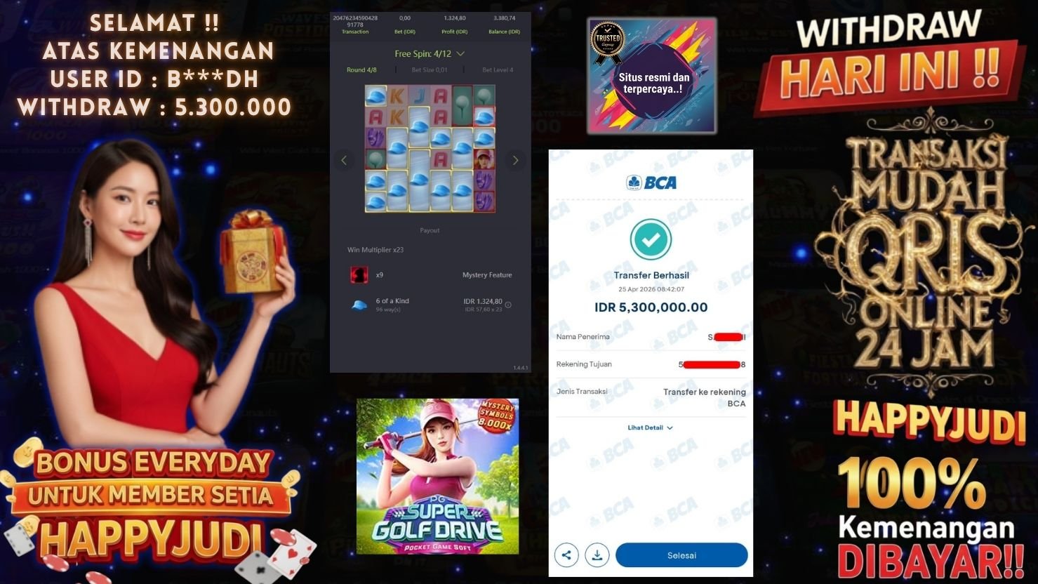 HAPPYJUDI JACKPOT SLOT SUPER GOLF DRIVE